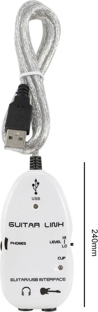 Cavo Interfaccia Audio USB per Chitarra - Adattatore PC Mac Plug & Play