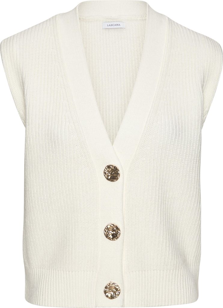 LASCANA Strickweste creme Größe 32/34