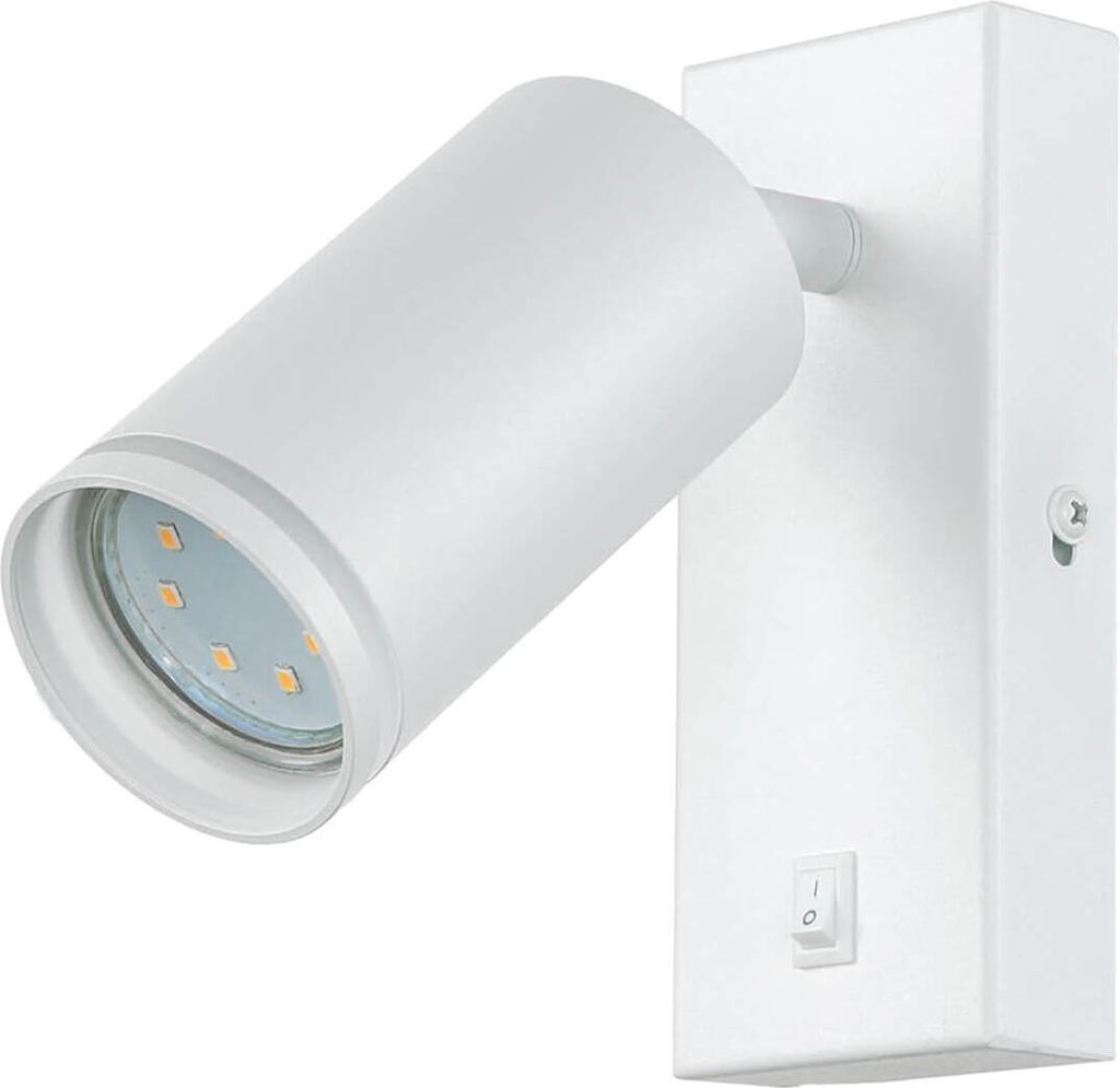 Spot Lampe Wand Aluminium verstellbar Weiß GU10 Produktbild 