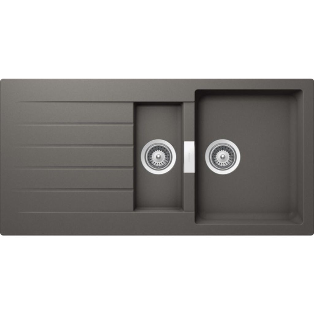 Schock Einbauspüle Signus D-150 FB Silverstone Flächenbündig inkl. Schneidbrett und Resteschale