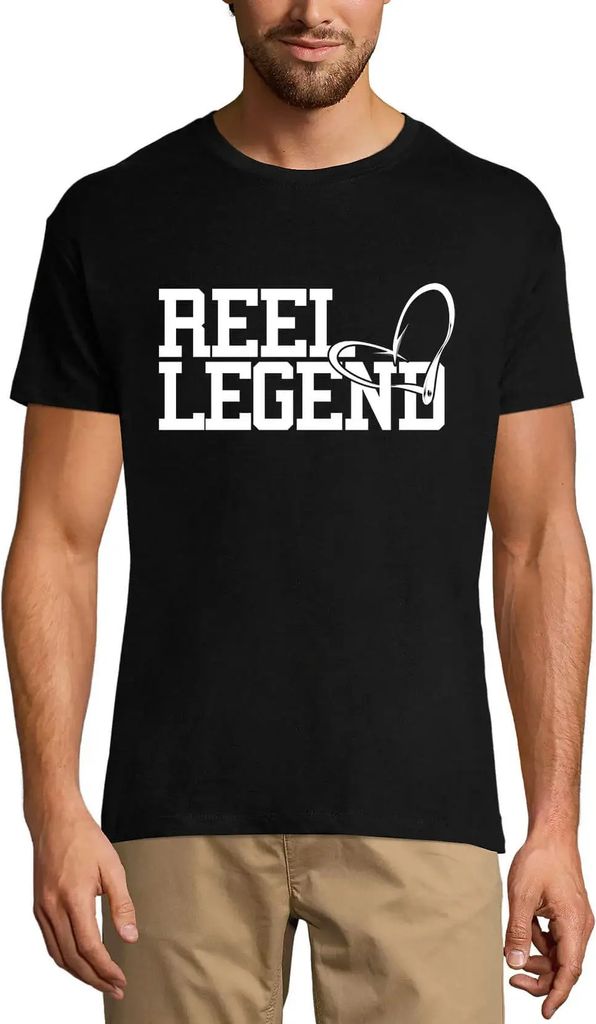 Herren Grafik T-Shirt Reel Legende - Retro lustiger Fischer – Reel Legend - Retro Funny Fisherman – Öko-Verantwortlich Vintage Jahrgang Kurzarm