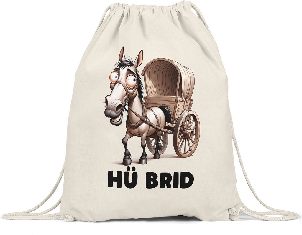 Hü Brid Lustiges Pferd Turnbeutel - Umweltbewusstes Produktbild 
