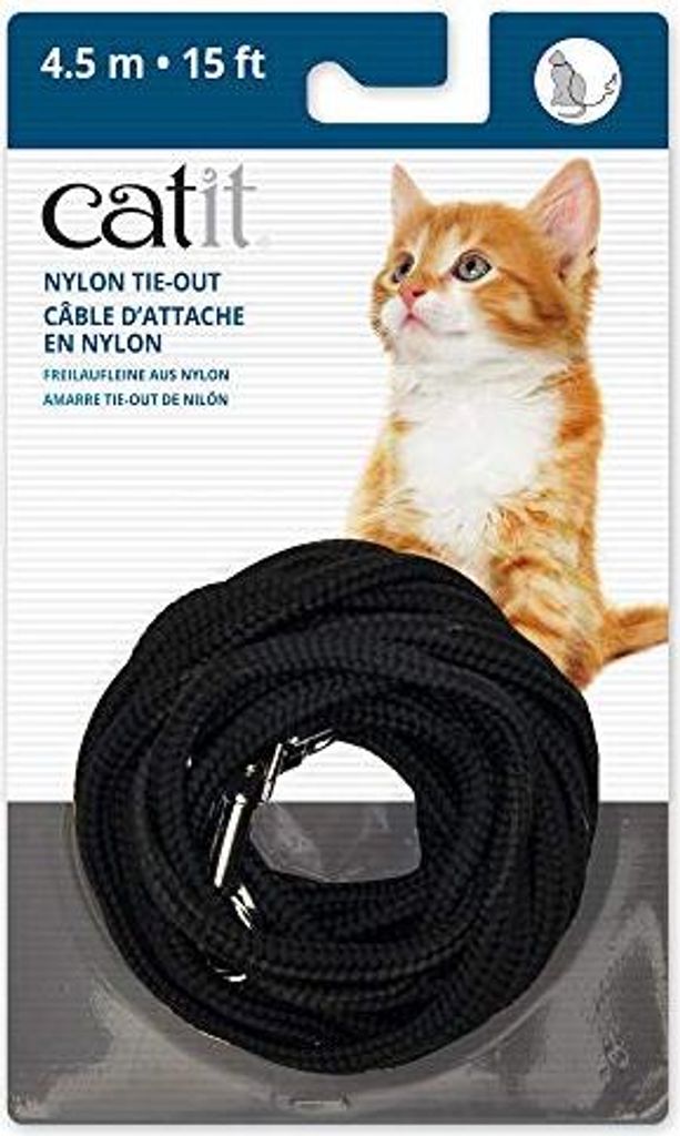 Catit Extra lange Leine, Schwarz, 4,5 m