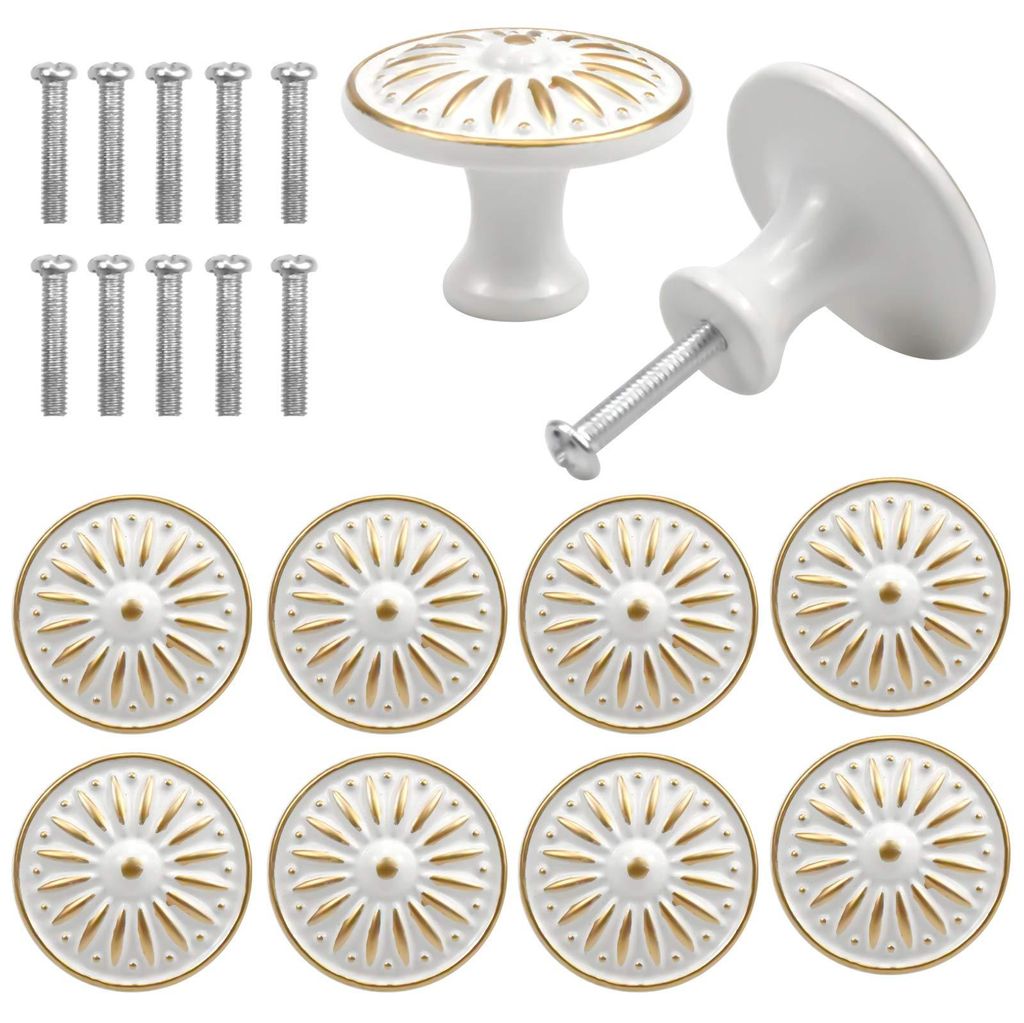 10 Vintage-Schubladenknöpfe, 35 mm Retro-Schubladengriffe, Schranktürknöpfe, Möbelknöpfe, Kommodenknöpfe, Schubladenknopf-Set, Möbelgriff, K...