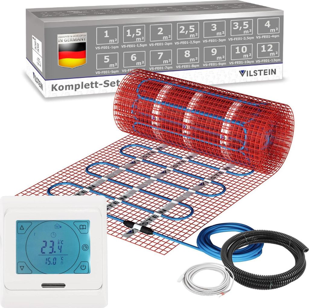 VILSTEIN Elektrische Fußbodenheizung 150W - Komplett-Set - Produktbild 