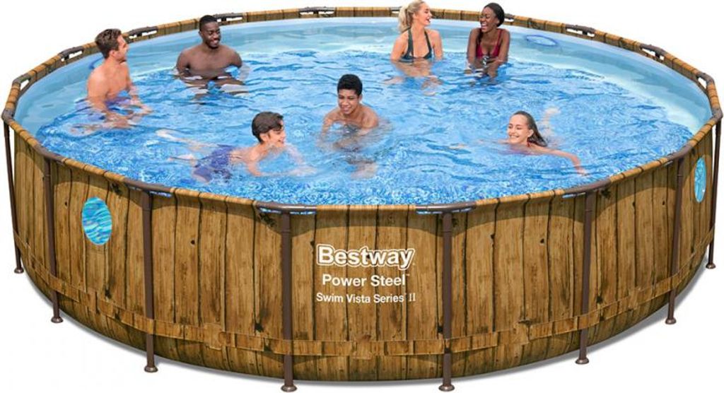 Bestway 56977, 23062 l, Gerahmter Pool, Leiter, Braun, Produktbild 