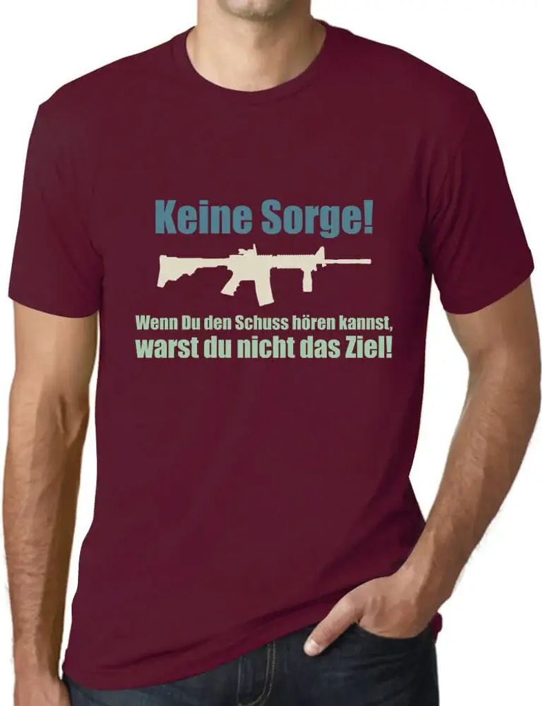 Herren Grafik T-Shirt Keine Sorge Sniper Lustig Zocker Gamer Retro 90's Soldat Geschenk 90. Geburtstag Jahrestag 90 Jahre Jubiläum 90 Jährige Mann