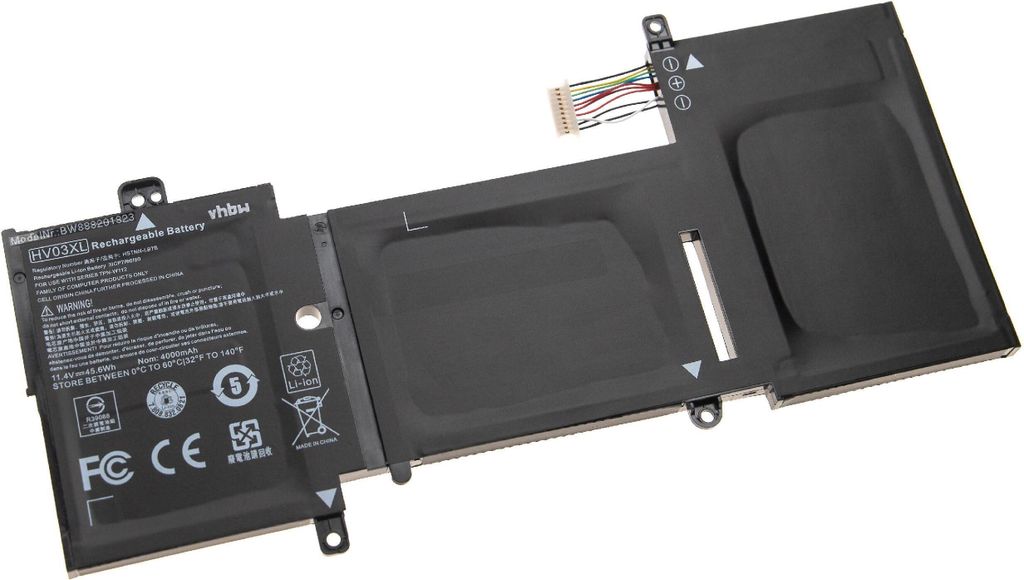 vhbw Akku kompatibel mit HP X360 310 G2 K12, X360 2. Generation Notebook (4000 mAh, 11,4 V, Li-Ion)
