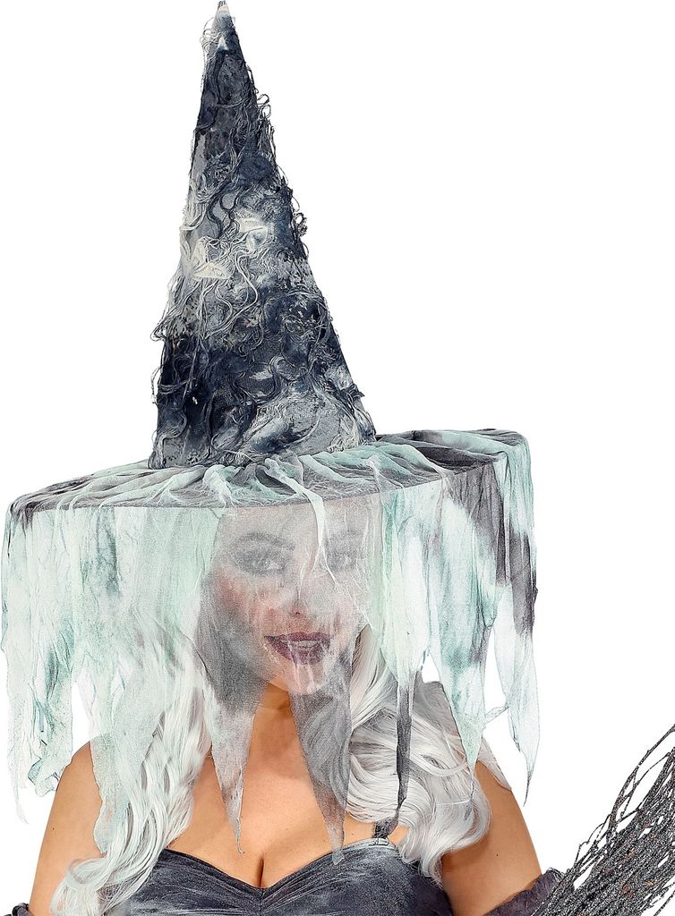 Schauriger Fetzen Hexenhut für Damen Produktbild 