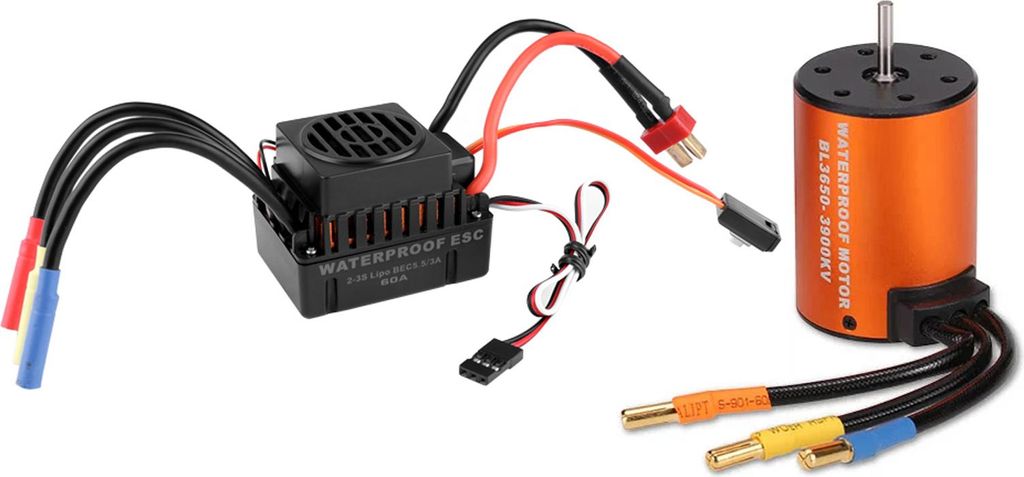 GoolRC Upgrade Wasserdicht 3650 3900KV Bürstenloser Motor mit 60A ESC Combo Set für 1/10 RC Car Truck
