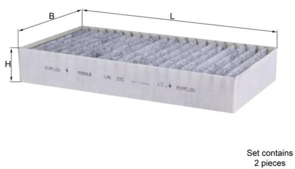 Filtre à pollen et habitacle LAK 295/S pour système de climatisation