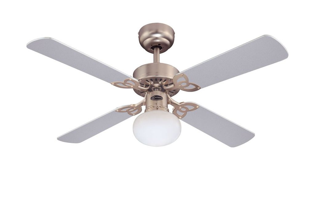 Westinghouse Deckenventilator Vegas Aluminium 105 cm mit Beleuchtung und Zugschnur