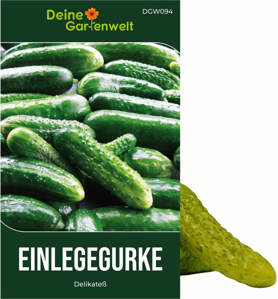 Salat- und Einlegegurke Delikateß Samen - Cucumis sativus - Gurkensamen - Gemüsesamen - Saatgut für 10 Pflanzen