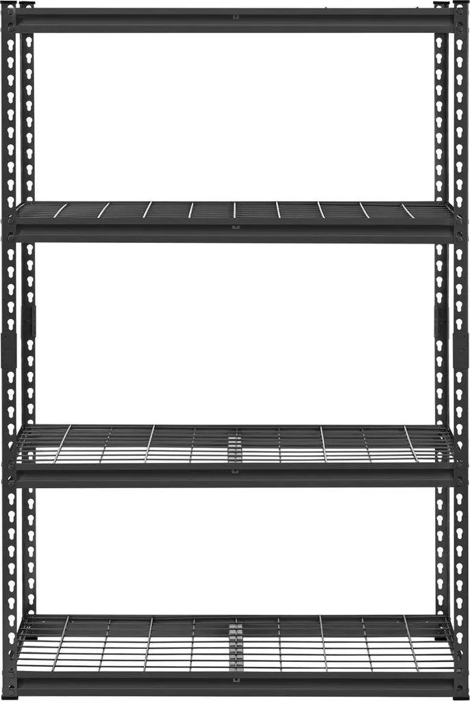 Étagère de garage robuste à 4 niveaux réglables, capacité de 1088 kg