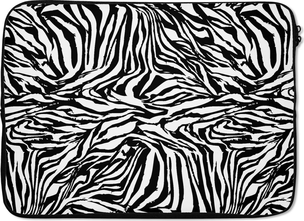 MuchoWow Laptop Hülle 13 Zoll Muster - Zebra - Fell Laptoptasche - Laptophülle - Sleeve - Rundumschutz