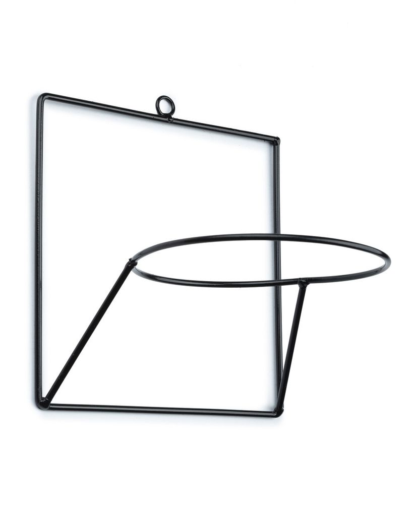 Howhomely porte-plantes support mural noir autour de 22 cm Image du produit 