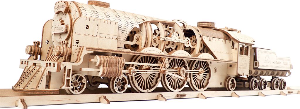 V-Express Dampflokomotive Holzbausatz mit Tender, 538 Teile Produktbild 