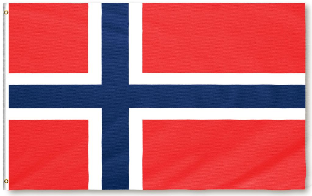 INQUARK 90 x 150 cm Norwegen Flagge mit zwei Metallösen Produktbild 