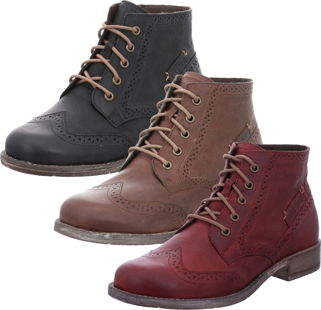 Josef Seibel Damen Stiefelette Schnürboots Leder Sienna 74 99674-MI720, Größe:37 EU, Farbe:Braun