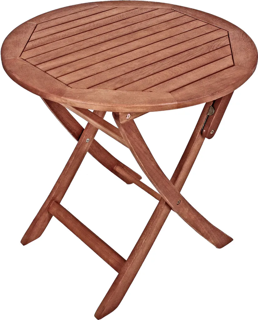 Table bois pliable STOCKHOLM Ø 70 cm - Eucalyptus résistant aux UV