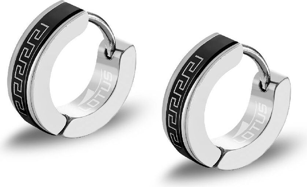 Lotus Style Herren Clapp-Creolen Edelstahl silber Ohrringe LS2159-4/1