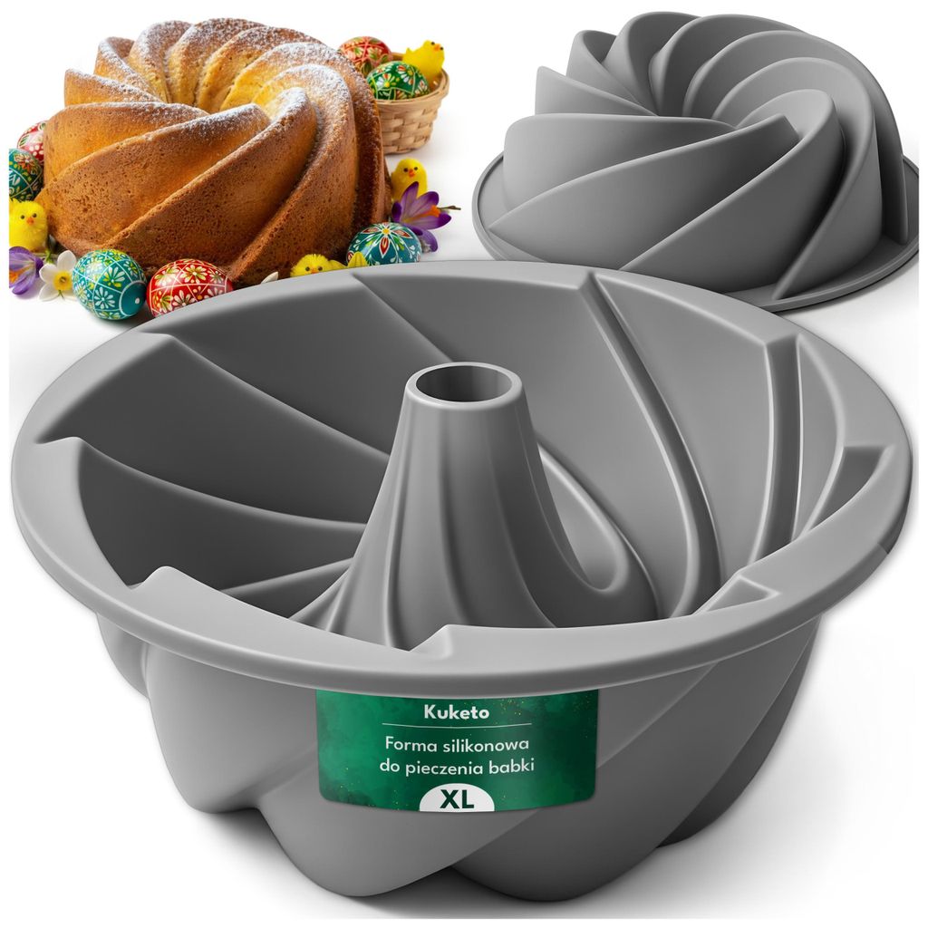 Kuketo | Silikonová forma na pečení 24,5 cm, šedá – forma Obrázek produktu 