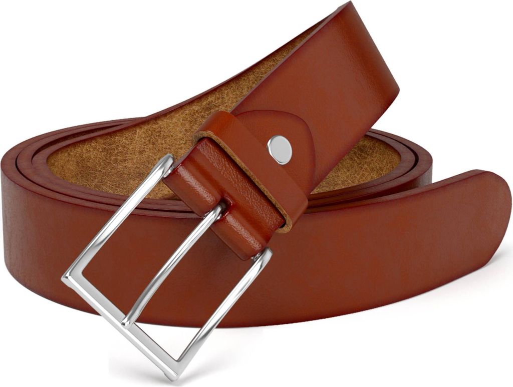 Herren Leder Gürtel aus Italien – Stilvoll & Hochwertig 30613 Cognac Braun 100 cm