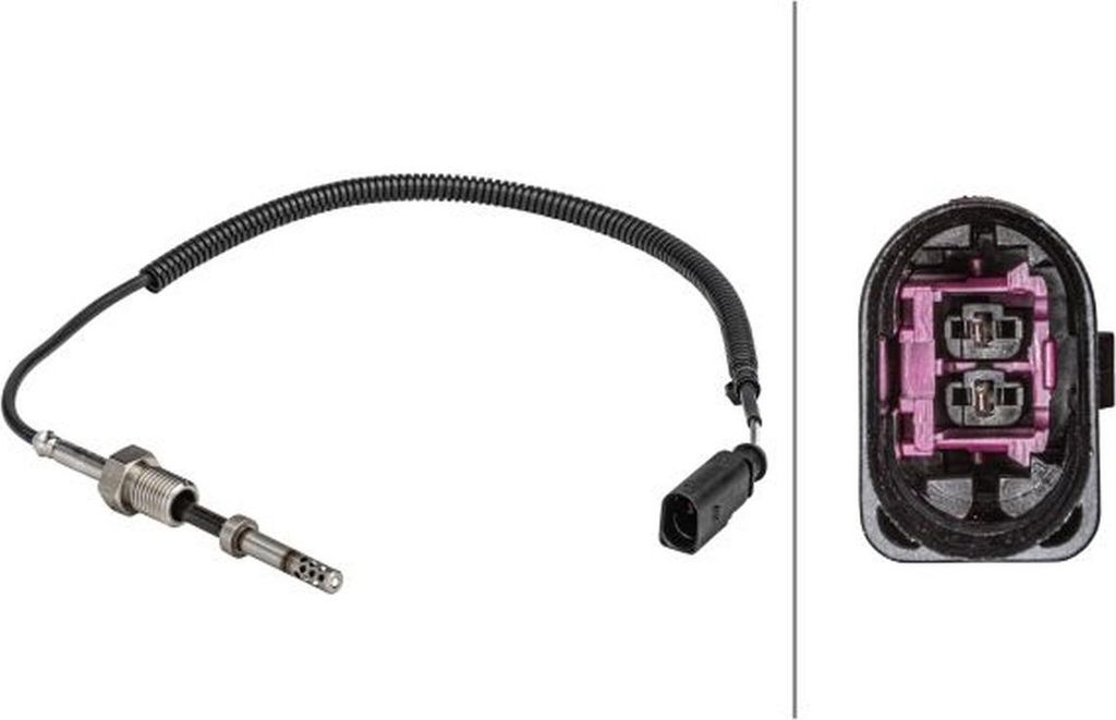 HELLA 6PT 358 181-101 Abgastemperatursensor für VW Transporter V Bus (7HB, 7HJ, 7EB, 7EJ, 7EF, 7EG, 7HF, 7EC) 450mm