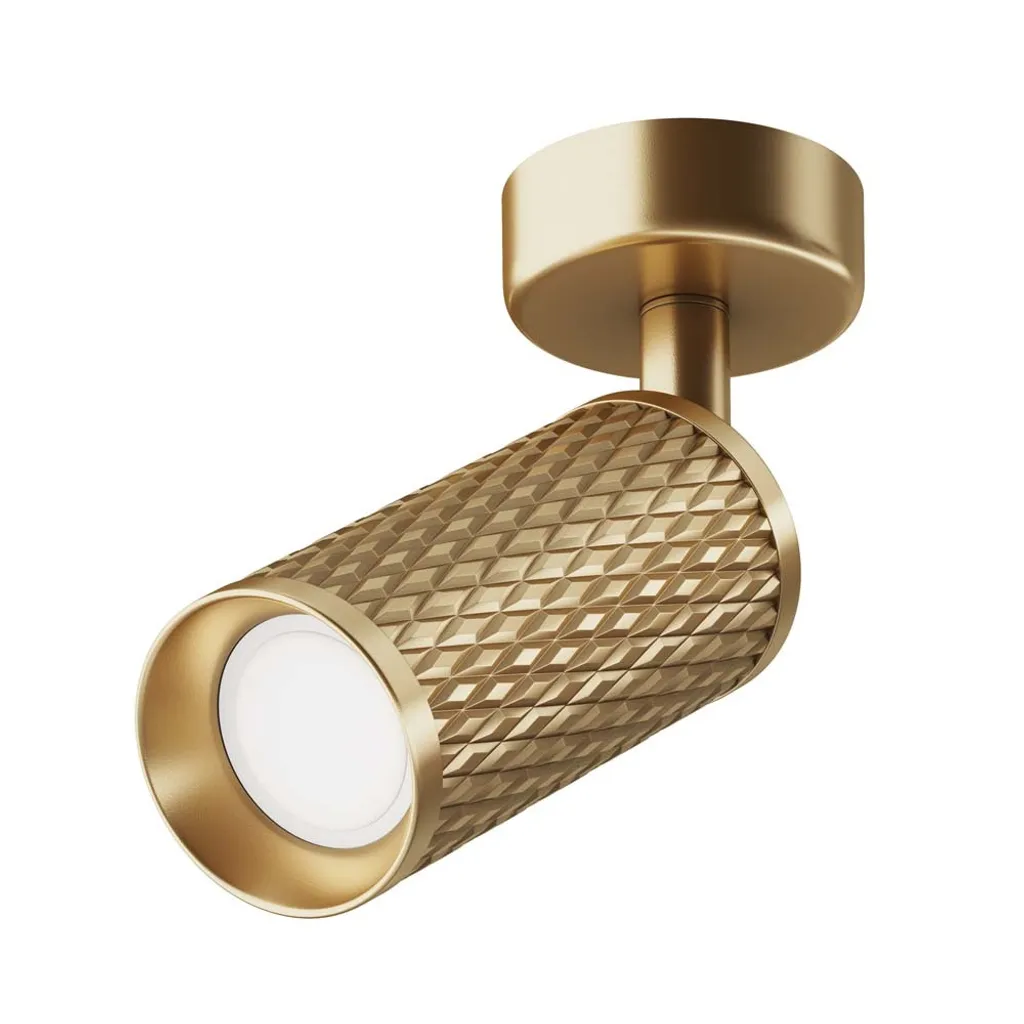 Plafonnier doré orientable en aluminium pour éclairer les zones sombres