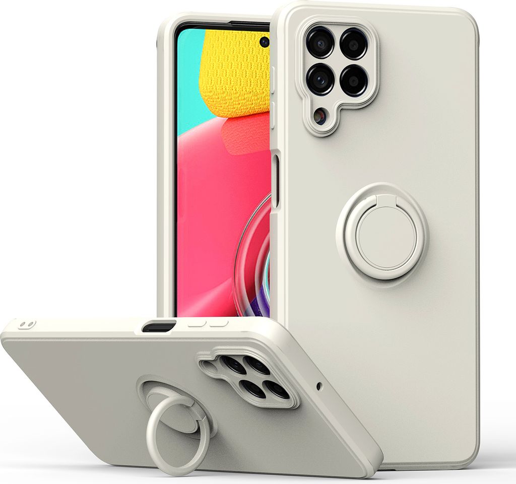 Galaxy M53 Handyhülle, Ring Halter Ständer Kratzfeste Weiche Silikon schutzhülle für Samsung Galaxy M53