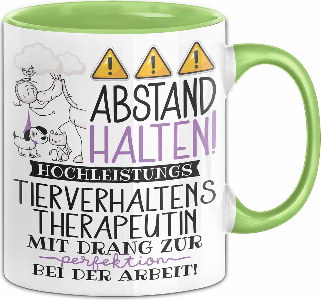 Tierverhaltenstherapeutin Tasse Geschenk Lustig Abstand Produktbild 