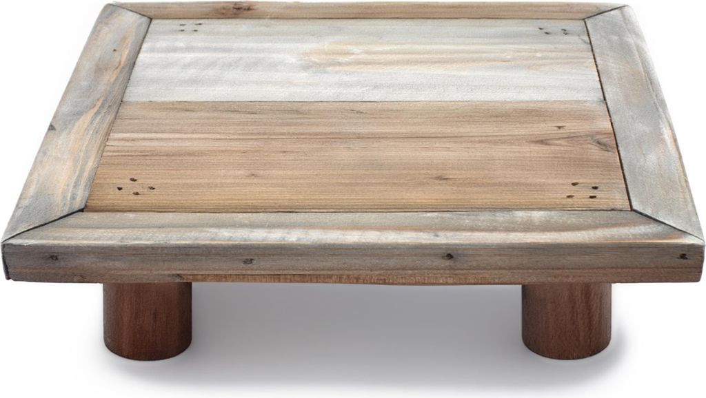 1.05 Blumenhocker quadratisch klassisch - ca. 20 x 20 cm - Pflanzen Hocker mit Füßen (klein)