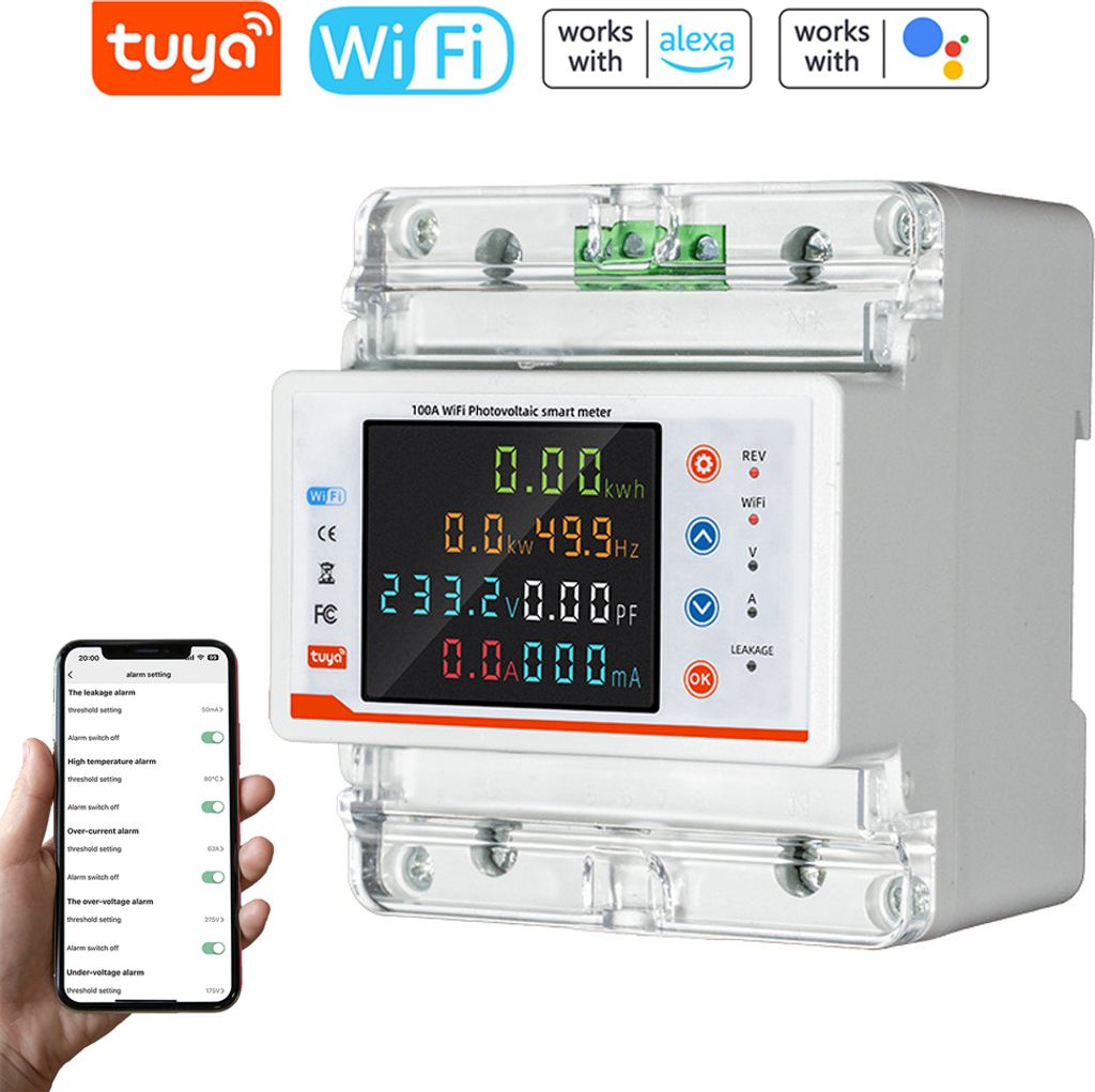 Tuya WiFi Leistungsschalter, bidirektionale Messung, Produktbild 1