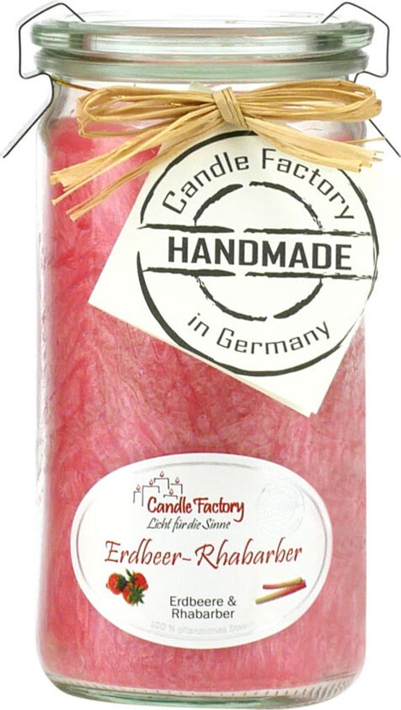 Candle Factory Mini Jumbo Erdbeer-Rhabarber Duftkerze Dekokerze 307-024