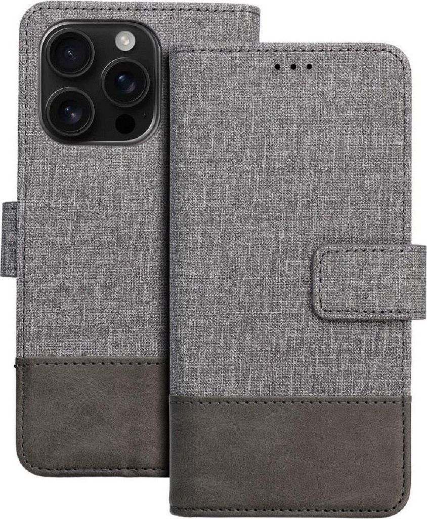 Handyhülle mit Kartenfach & TV-Standfunktion Schutzhülle kompatibel mit iPhone 17 Pro Max Grau