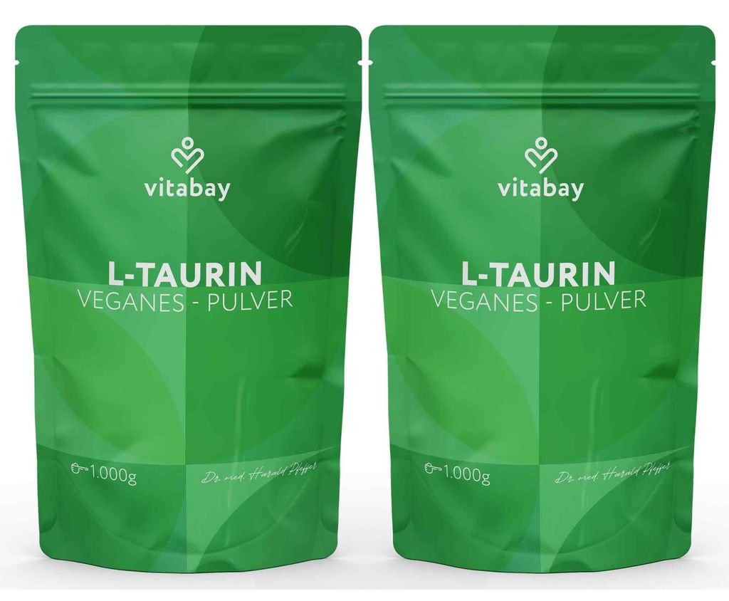 Vitabay Taurin Pulver 2x 1Kg - Reines Veganes Pulver - Produktbild 