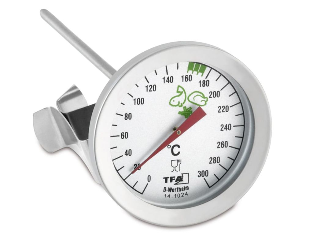 thermomètre jusqu'à 300°C diamètre 5x17cm acier inoxydable Image du produit 