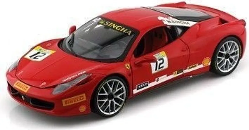 Ferrari 458 Challenge #12 1:18 Hot Wheels - Modèle Réduit Fiable et Précis