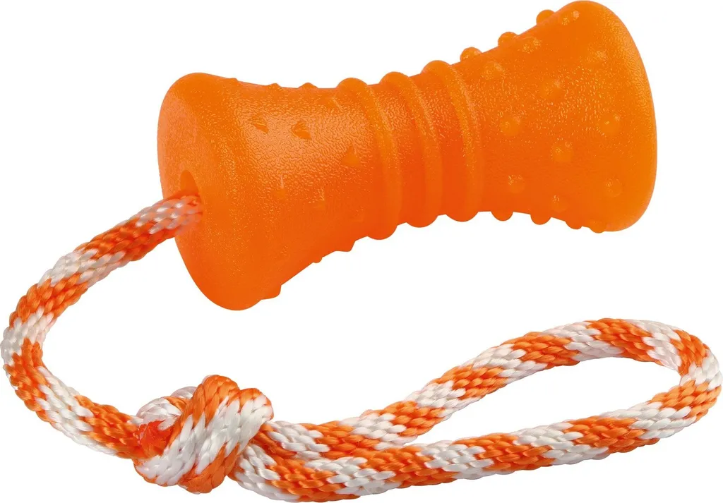 Osso su Corda ToyFastic Arancione 30cm: Gioco Cane in Gomma Termoplastica