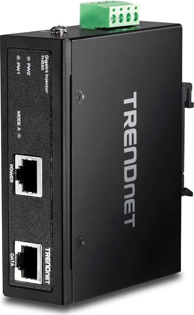 Injecteur PoE+ Gigabit TRENDnet IP30 pour vidéosurveillance usine