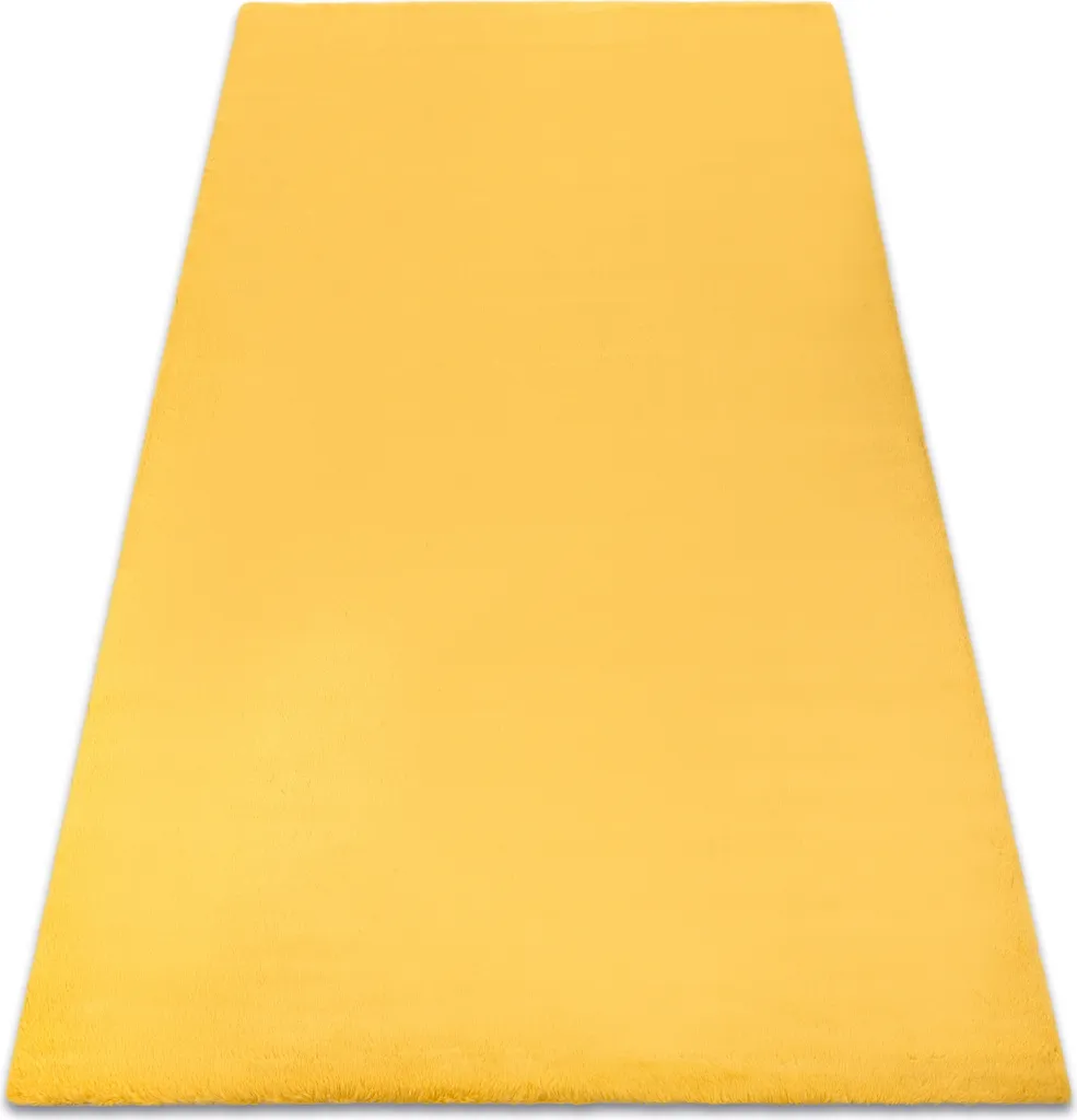 Tapis BUNNY imitation fourrure de lapin jaune 80x150 cm haute densité