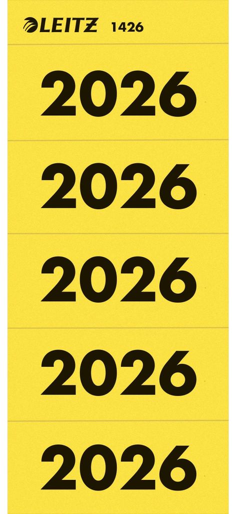 Etichetta del contenuto del file LEITZ "Anno 2026" giallo Immagine del prodotto 