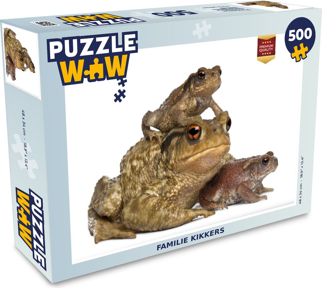 MuchoWow Puzzle 500 Teile Familie Frösche - 500 Teile - Kinder - Selberbauen - Puzzlespiele