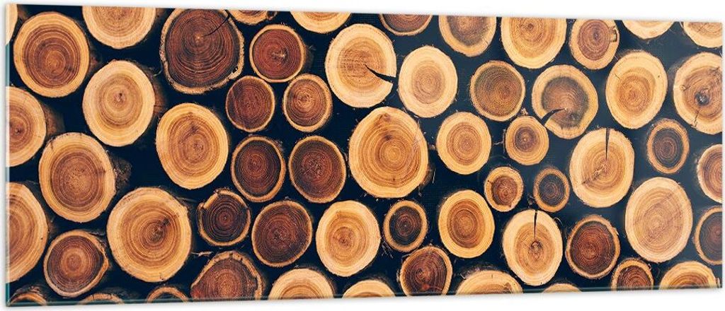 Bilder auf glas - Knoten Baum Stamm - 140x50cm - Glasbilder - Wandbilder - Kunstdruck - zum Aufhängen bereit - Wanddekoration aus Glas - Glas Bild...