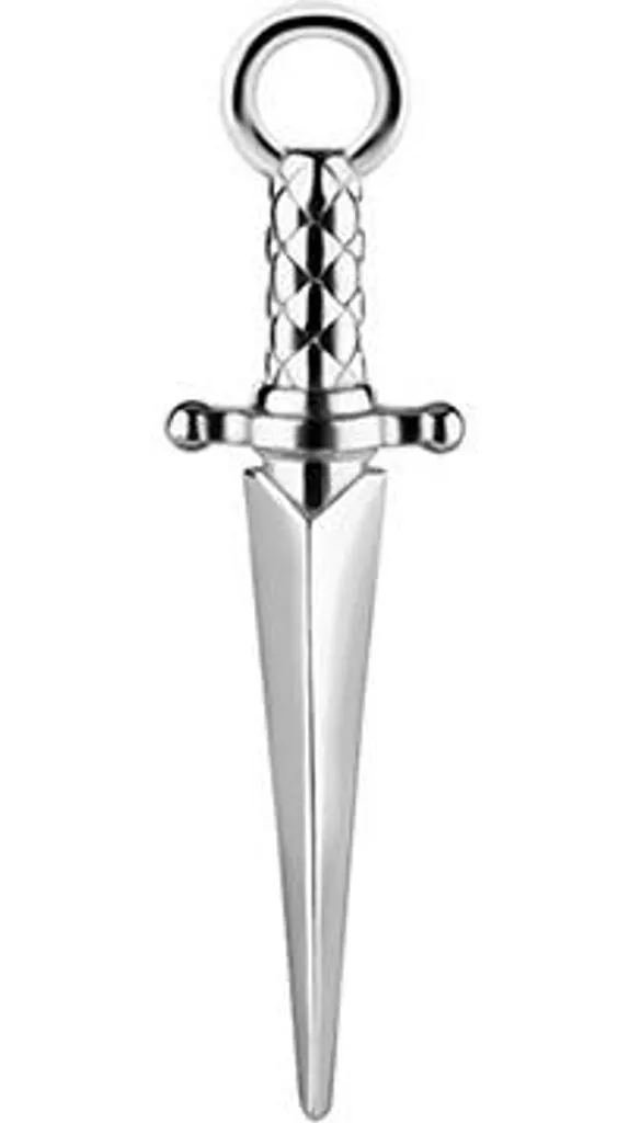 Charm Dague D-067 Argent CoCr NF sans Nickel Haute Qualité