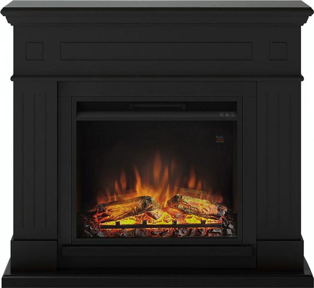 Cheminée électrique décorative "Larsen" Noir profond - Image du produit 
