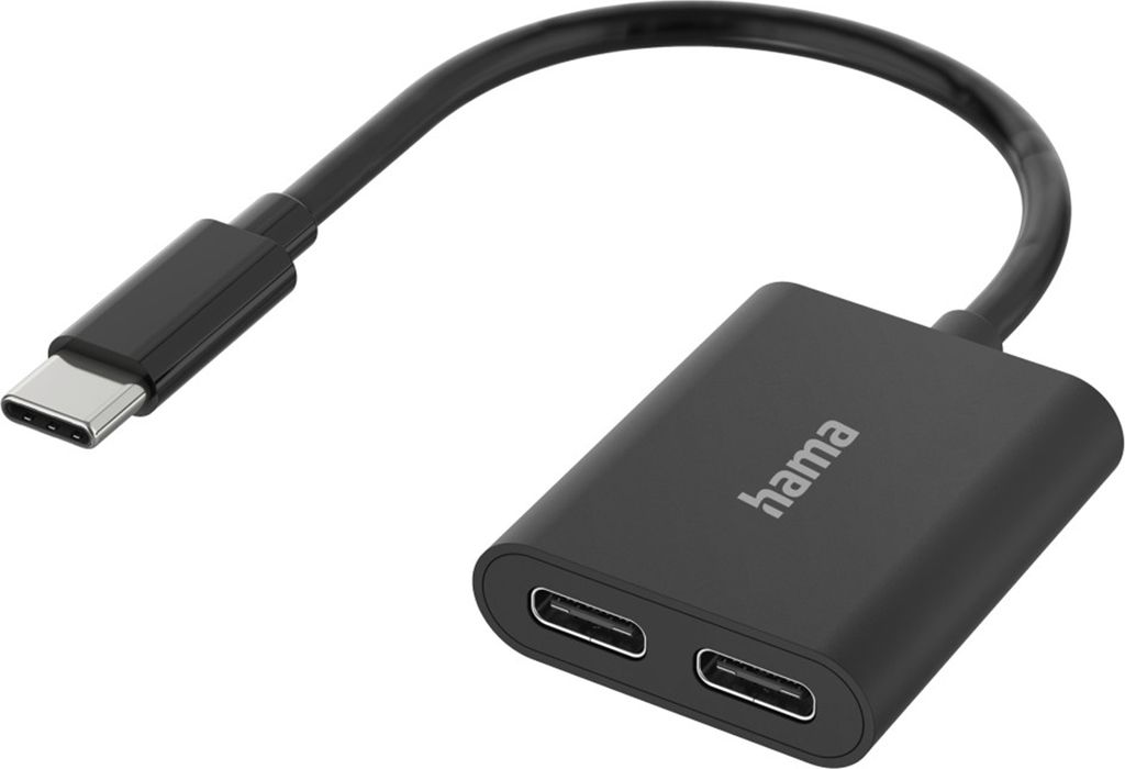 Hama Audio-Adapter 2in1, USB-C-St. - 2x USB-C-Buchse