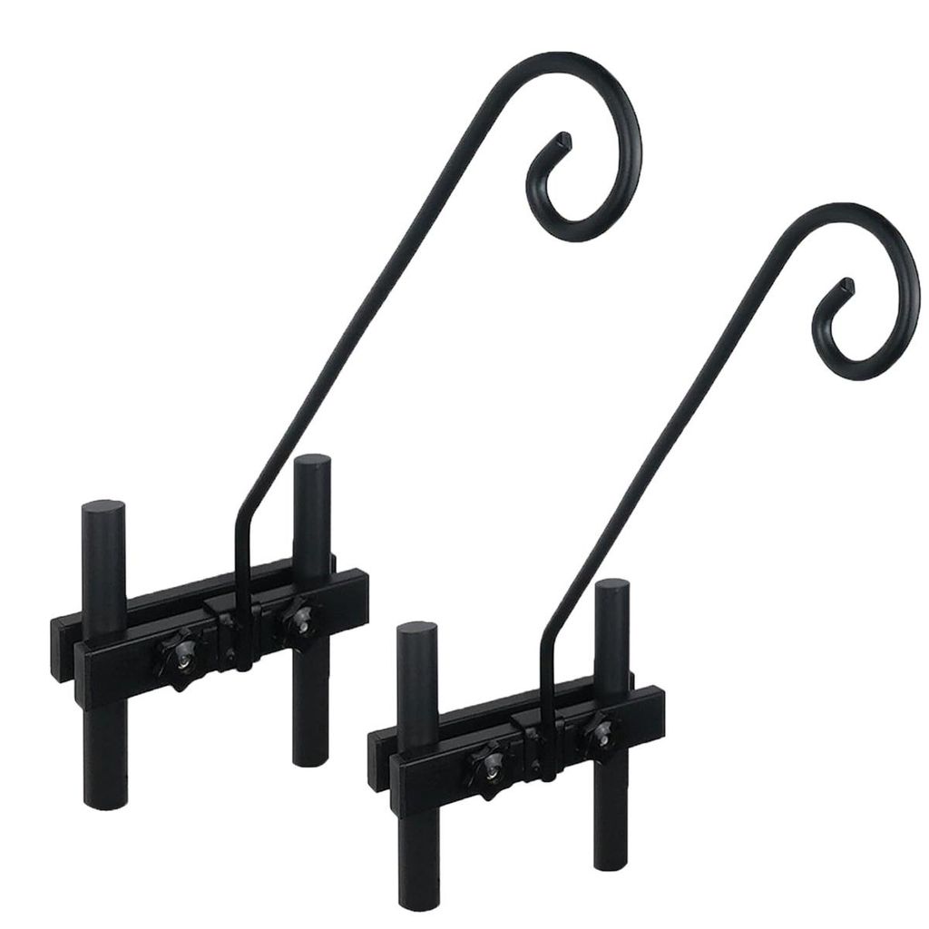 Pflanzenhalter für Terrassengeländer,2pcs Aufhängehaken für Geländer, geeignet für Deck, Zaun, zum Aufhängen von Kolibri-Futterspendern und ...