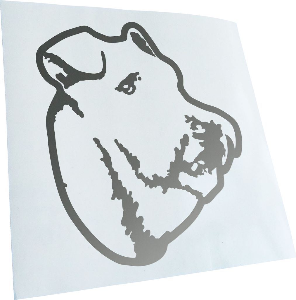 Kiwistar - Autoaufkleber - welsh terrier Hund - Silber - 40x33cm - Aufkleber für Auto, Laptop, Fahrrad, LKW, Motorrad mehrfarbig JDM Decal Racing
