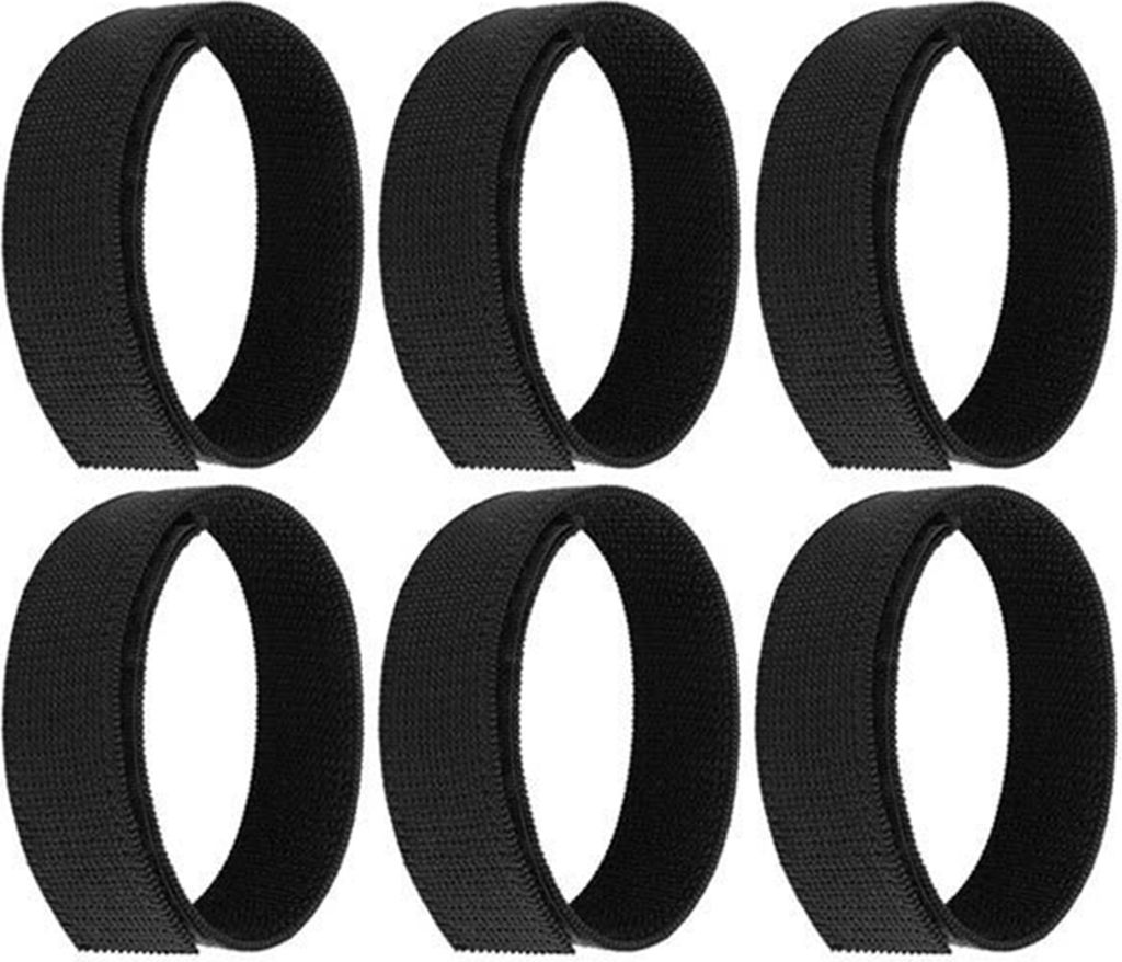 6 Stück schwarze Stiefelblusen, elastisch, verstellbar, für Hosen, Bein, Knöchelriemen, für Männer und Frauen, Outdoor, Jagd, Gartenarbeit, Wa...